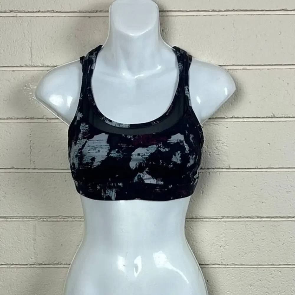 Lululemon Black Multicolor Sports Bra size 6